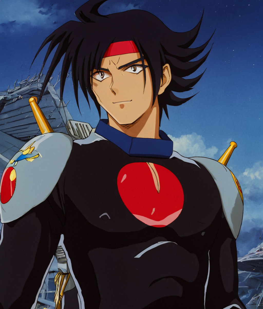 <lora:Domon_Kasshu_from_Mobile_Fighter_G_Gundam:1> domon kasshu, anime style, male, wearing black uniform, 
hd, high resolution, 4k, 8k, masterpiece