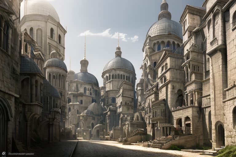 (masterpiece:1.2), (best quality,:1.2), 8k, HDR, ultra detailed, ((photorealistic)), professional light, cinematic lighting, fashion photography, ambient lighting, atmospheric effects, Numenor, a big medieval fantasy city, <lora:Numenor-10:1>, epiCPhoto