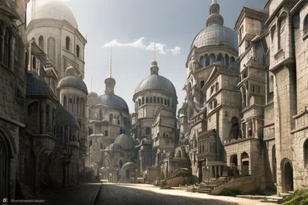(masterpiece:1.2), (best quality,:1.2), 8k, HDR, ultra detailed, ((photorealistic)), professional light, cinematic lighting, fashion photography, ambient lighting, atmospheric effects, Numenor, a big medieval fantasy city, <lora:Numenor-10:1>, epiCPhoto
