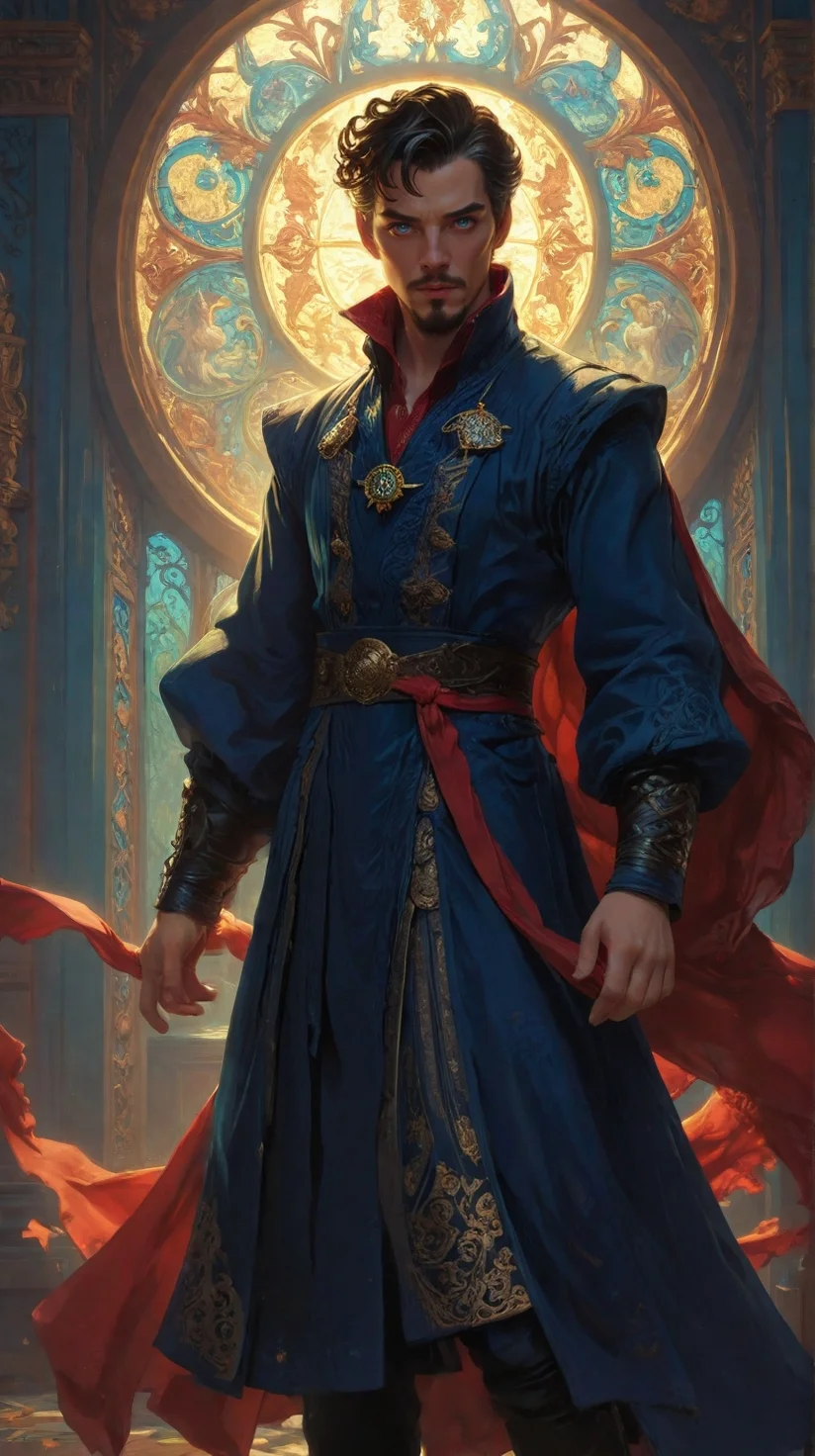 glamorous photo of Baroque, anime artwork "Doctor Strange, full body, highly detailed, digital painting, artstation, standing, facing camera, concept art, smooth, sharp focus, illustration, art by artgerm and alphonse mucha, high definition digital art, dramatic lighting, in the style of ilya kuvshinov and Ross tran",
<lora:Wild_Anime_2025:0.7>,
<lora:风格:0.7> style12,
<lora:extremely_detailed:0.7> extremely detailed ,
<lora:aidmaImageUpgraderSDXL-v0.3:0.5> aidmaImageUpgrader,
<lora:add-detail-xl:0.7>,
<lora:HyperdetailedColoredPencilIl:0.3> ArsMJStyle, Colored pencil hyperdetailed realism, . anime style, key visual, vibrant, studio anime, highly detailed, Fantasy painting art style, imaginative, dynamic composition, professional-grade execution, creates immersive world and landscape, painterly, epic, magical, dramatic, exuberant, grandeur, baroque art, oil painting art style from Renaissance period, masterful composition, Renaissance mood, renaissance oil painting, brush strokes, high fashion, luxurious, extravagant, stylish, sensual, opulent, elegance, stunning beauty, professional, high contrast, detailed