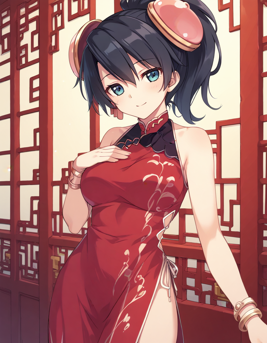 <lora:misha_arsellec_lune_XL_pony_bf16_v2:1> 1girl, misha arsellec lune,china dress,, BREAK score_9, score_8_up, score_7_up, BREAK source_anime, best quality, masterpiece, uncensored,<lora:sdxl_lightning_4step_lora:1>(clear eyes:1.2),clear art,zPDXLpg,rating_explicit