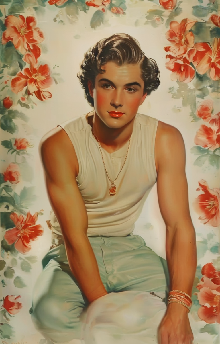 masterpiece,best quality,<lora:tbh208-sdxl:0.9>,illustration,style of Alberto Vargas portrait of noble man