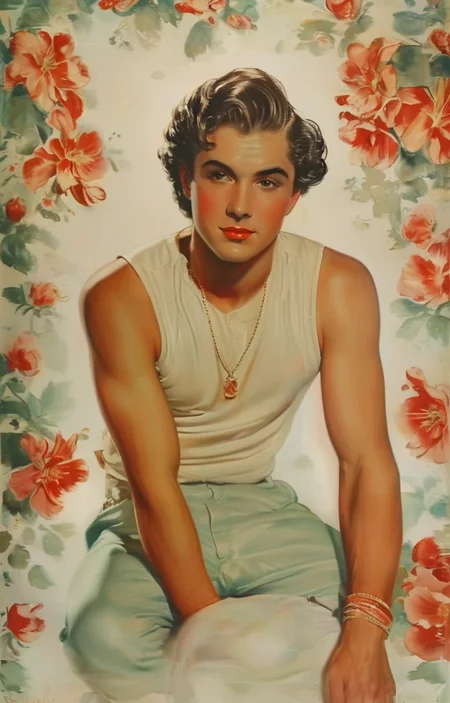 masterpiece,best quality,<lora:tbh208-sdxl:0.9>,illustration,style of Alberto Vargas portrait of noble man