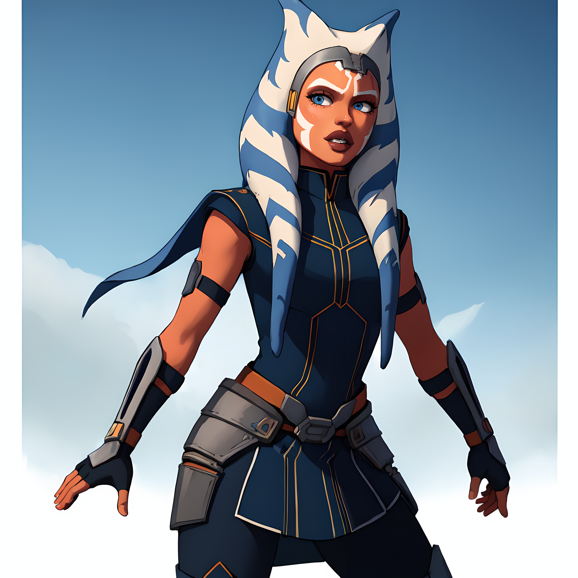 (masterpiece:1.2, best quality:1.2, high resolution), <lora:AhsokaS7_V1-Manityro-dadapt:0.76> AhsokaS7, (detailed face:1.1)