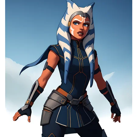 (masterpiece:1.2, best quality:1.2, high resolution), <lora:AhsokaS7_V1-Manityro-dadapt:0.76> AhsokaS7, (detailed face:1.1)
