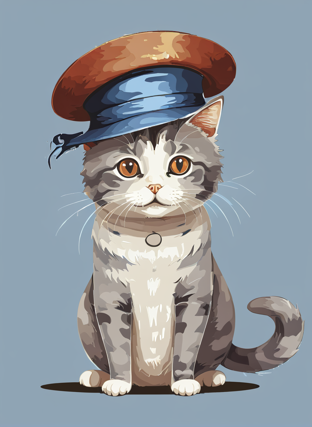 a cat in a hat <lora:DD-vector-v2:1> vector