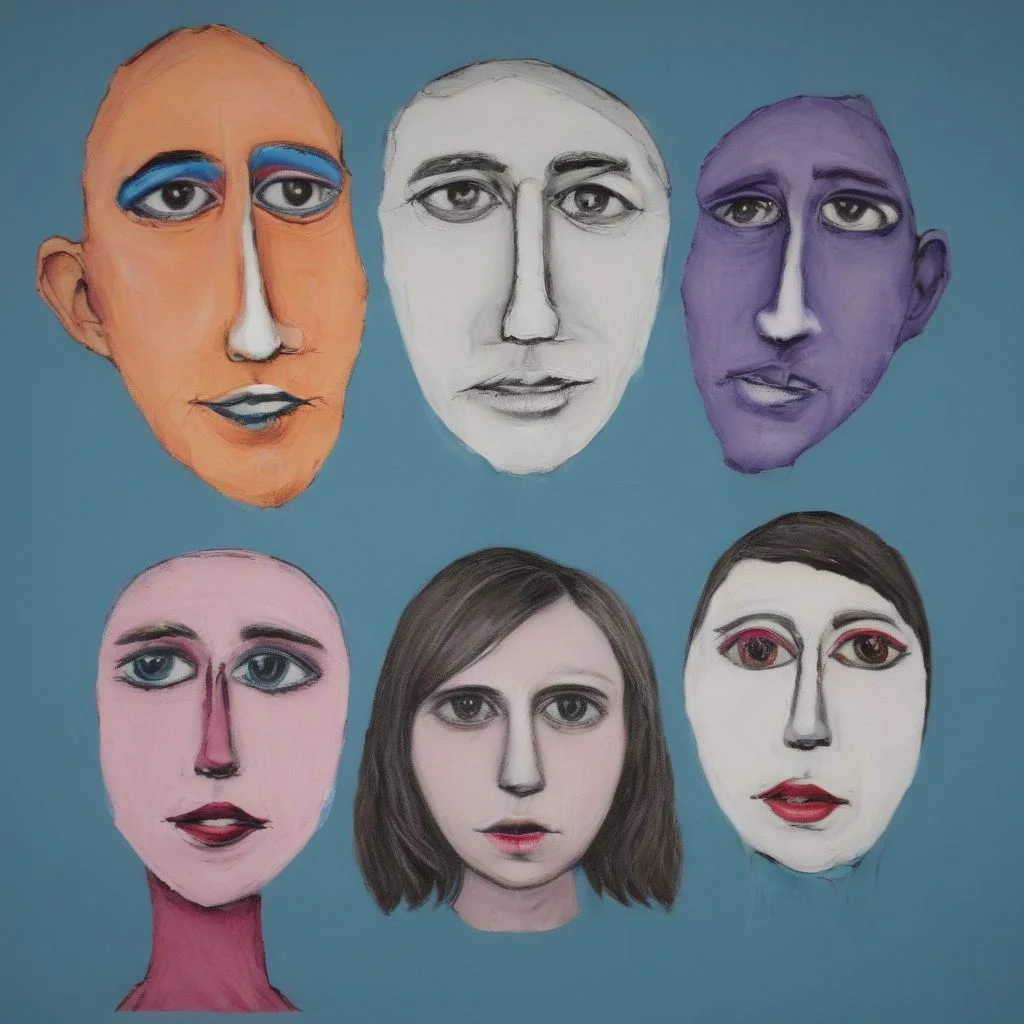 portrait, looking at the viewer, colorful
