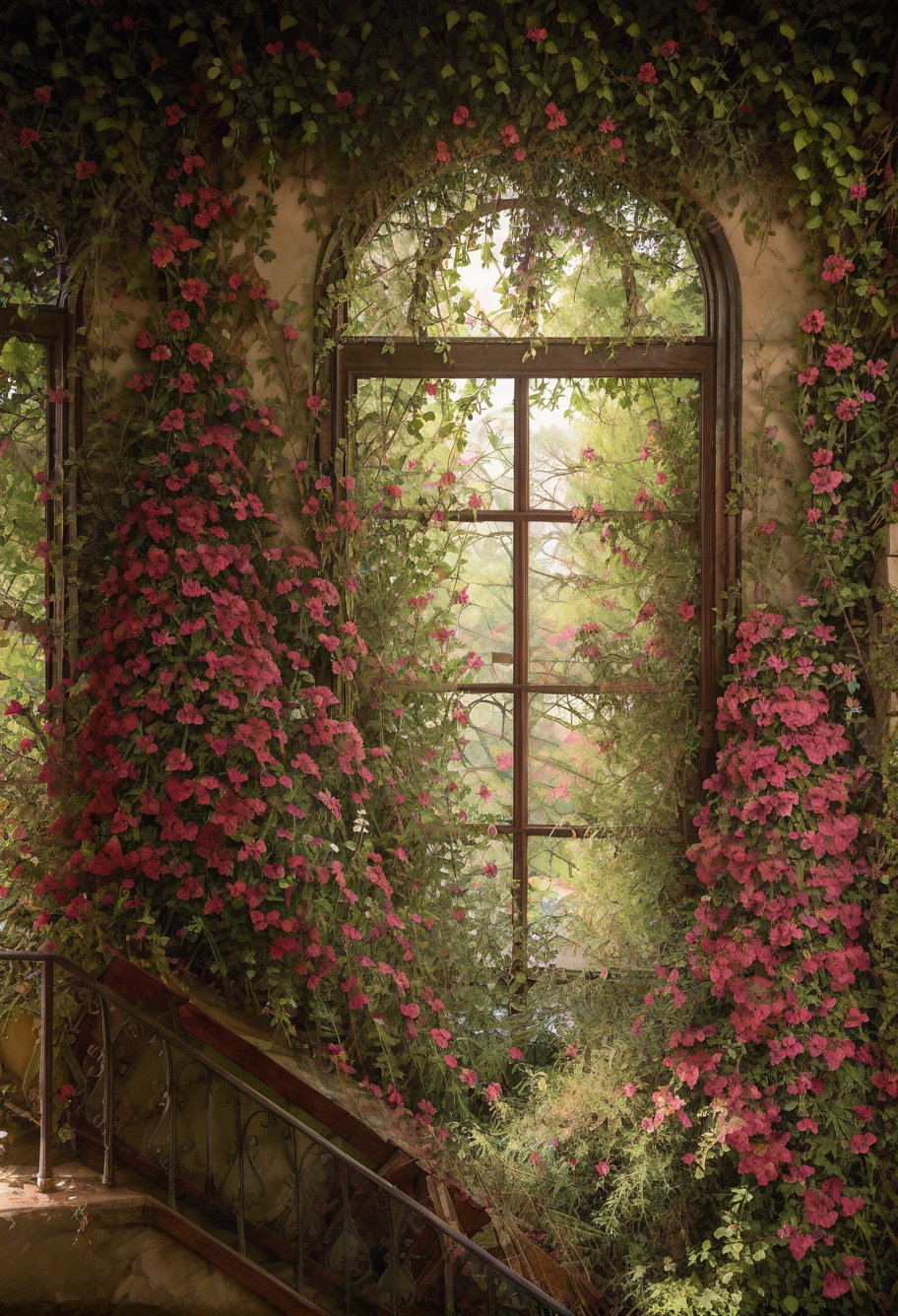 ,ruanyi0953,flower,window,<lora:0953 windows full of flowers_v1_pony:0.8>, score_9,score_8_up,score_7_up,,8k,1girl,solo,,