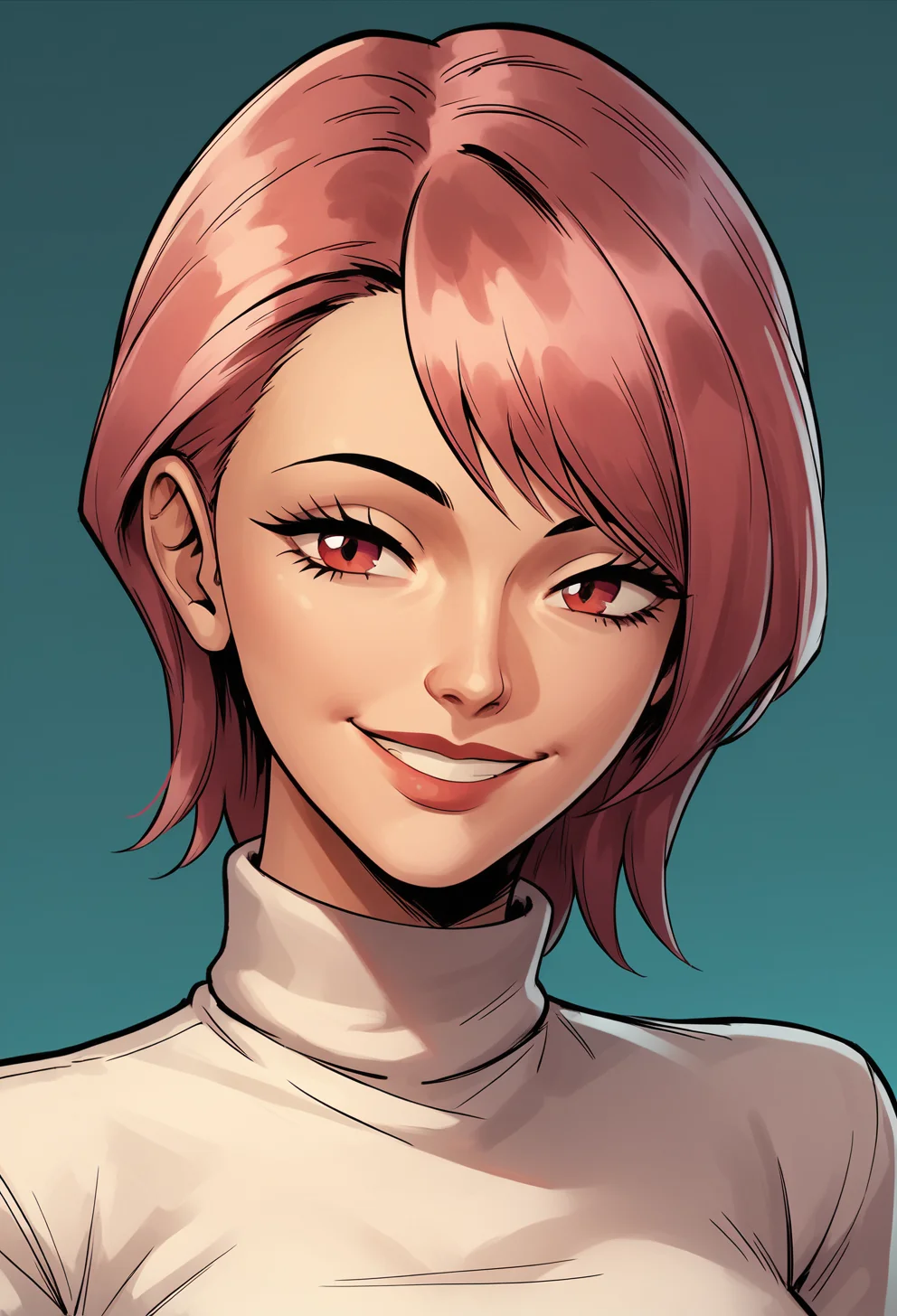 score_9, score_8_up, score_7_up, <lora:abr43l:1> abr43l, 1girl, turtleneck,portrait,sly smile,