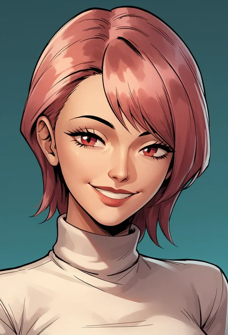 score_9, score_8_up, score_7_up,  <lora:abr43l:1> abr43l, 1girl, turtleneck,portrait,sly smile,