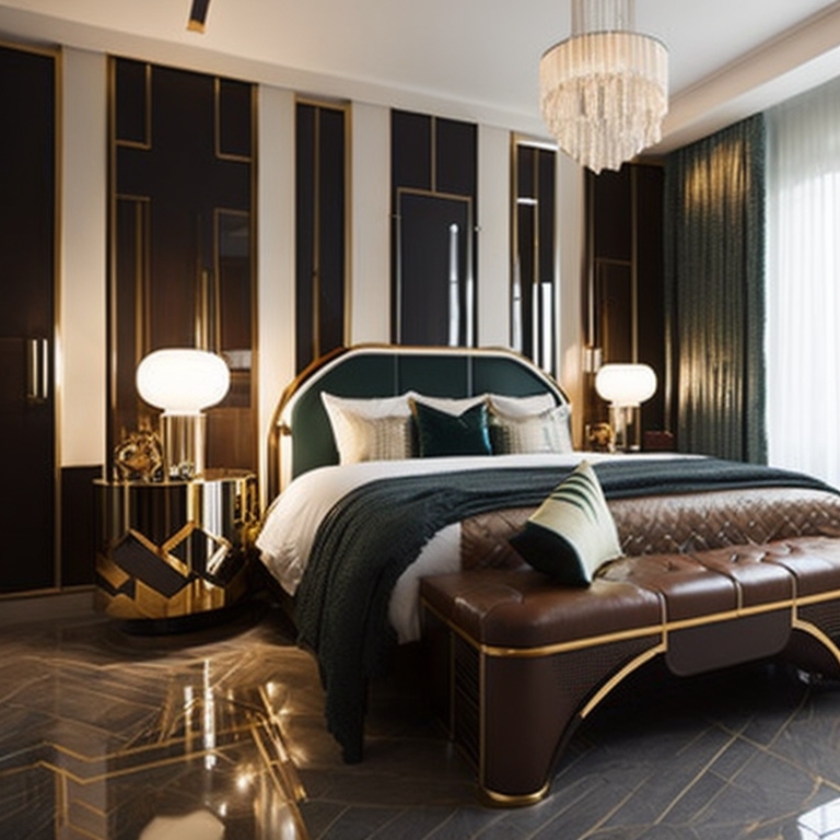 <lyco:art_deco_style_interior_design_Sa_May:1.0>  art deco bedroom design