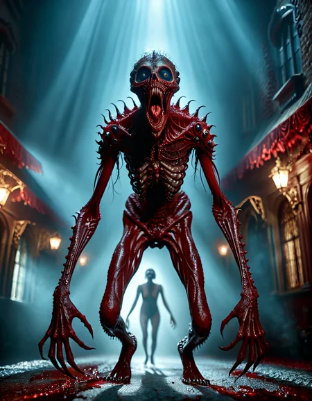 monsterlora, horror (theme), 1monster, teeth, many eyes, humanoid, arms, legs, portrait, walking, blood,cinematiclora,Cinematic Lighting, Dramatic lighting, high contrast, detailed shadows, high-resolution, emotional, harmonious, vignette, highly detailed, high budget, bokeh, cinemascope, moody, epic, gorgeous, film grain, grainy, monsterlora, horror (theme), 1monster, teeth, many eyes, humanoid, arms, legs, portrait, walking, blood, background, colorful, detailed, cinematic, composition, intricate, elegant, sharp focus, highly detail, dramatic light, professional fine, polished, symmetry, illuminated, vivid, beautiful, artistic, color, winning, perfect, innocent, pure