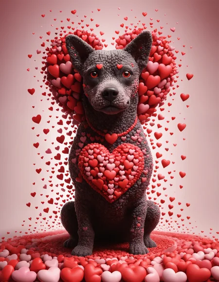 amazing award winning photo of a dog made out of hearts as zavy-hrtfl