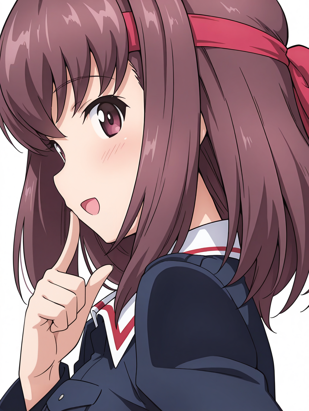 masterpiece,best quality,newest,
1girl,solo,
<lora:k_taeko_ilxl_v1.2:1>,taeko,brown hair,brown eyes,
p_gs,blue jacket,long sleeves,
<lora:Fixhands_anime_bdsqlsz_V1:1>,looking_at_viewer,upper_body,face_focus,dynamic_angle,cinematic_angle,finger to own chin,light_blush,white_background,simple_background,profile,:d,open mouth,
