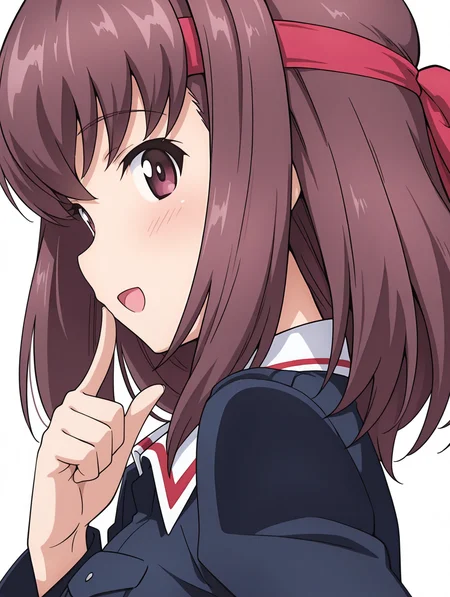 masterpiece,best quality,newest,
1girl,solo,
<lora:k_taeko_ilxl_v1.2:1>,taeko,brown hair,brown eyes,
p_gs,blue jacket,long sleeves,
<lora:Fixhands_anime_bdsqlsz_V1:1>,looking_at_viewer,upper_body,face_focus,dynamic_angle,cinematic_angle,finger to own chin,light_blush,white_background,simple_background,profile,:d,open mouth,