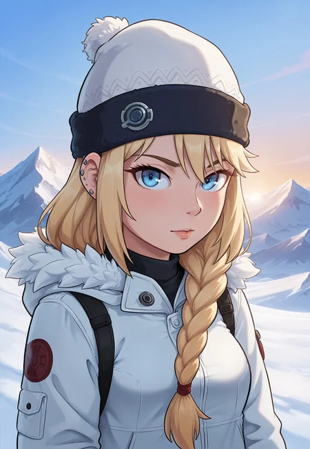 score_9, score_8_up, score_7_up, 1girl, solo, arctic explorer, insulated winter gear with fur trim and reflective accents, long braided blonde hair with a warm knitted hat, realistic, cinematic angle, cinematic lighting, athletic body, determined face, piercing blue eyes, adventurous pose
BREAK
trekking through a snowy mountain range
BREAK
source_adventure_art, rating_explicit, expressive, full body, dynamic pose
BREAK
detailed beautiful background, majestic snowy mountains with towering peaks and glistening ice formations, dense pine forests and frozen lakes, distant glaciers and icy waterfalls, serene atmosphere with a sense of adventure and endurance
<lora:Expressive_H:0.6>Expressiveh, (SimplepositiveXLv1:1.3), (upper body, full clothed:1.85) ((masterpiece)) (ultra realistic, 32k, masterpiece:1.2), (high detailed skin:1.1), (high quality:1.1) (((full clothed))) <lora:DandonFuga_Style_v.2_-_Pony:0.8>
<lora:add-detail-xl:1>
<lora:Dynamic Poses:1>