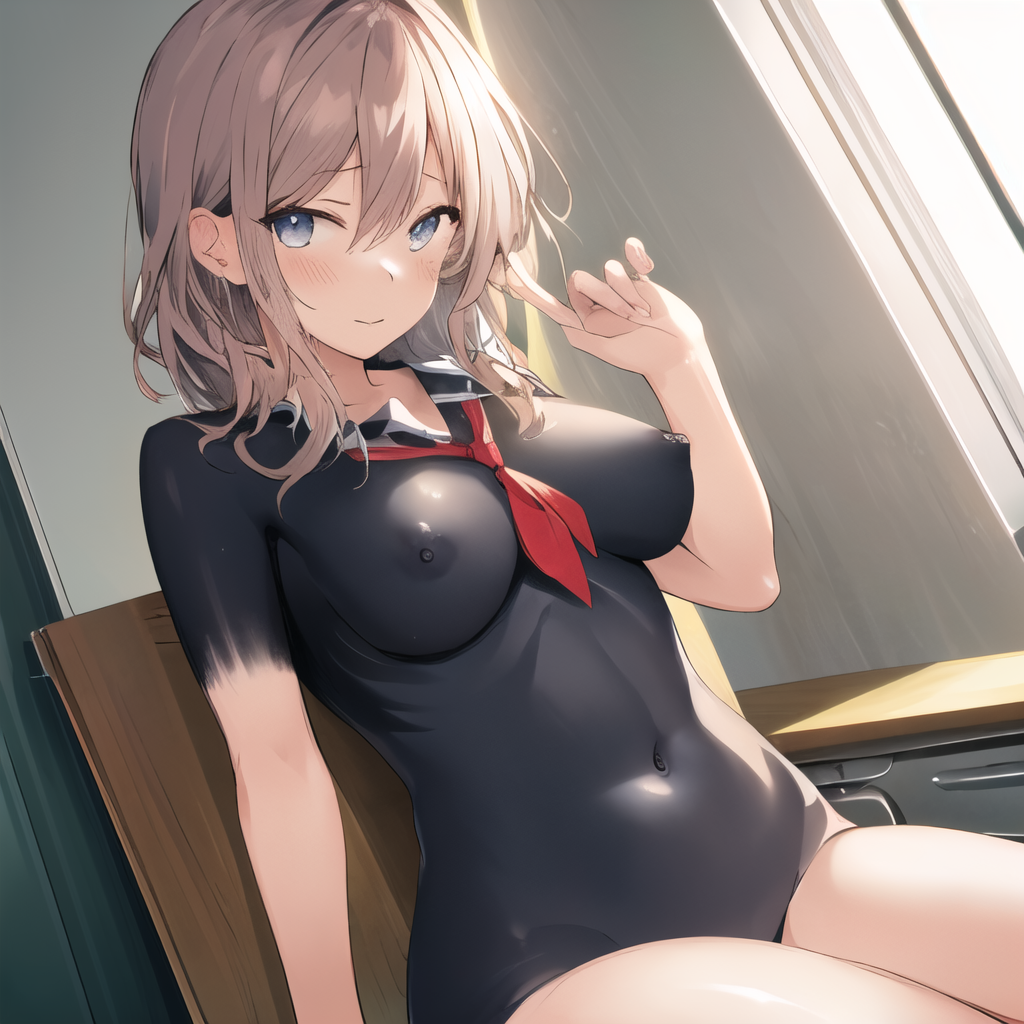 masterpiece, best quality, ultra-detailed, painted clothes, 1 girl, bodypaint, school uniform, paint,