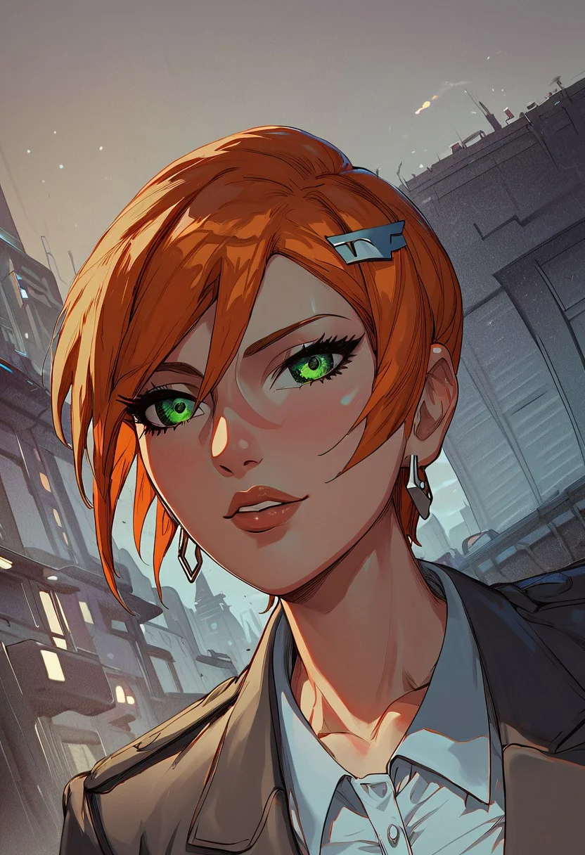 score_9, score_8_up, score_7_up, score_6_up, BREAK source_anime, HDA_LookingThroughOwnLegsXL
1girl, lynway_pony <lora:checkpoint-e36_s396:0.85>, ffuturegwenxl, 1girl, solo, short hair, green eyes, earrings,orange hair, multicolored hair, gradient hair, hairclip, dark atmosphere, office suit, BREAK
night, neon, city, goregous woman, very aesthetic, ultra detailed, intricate details, beautiful face, detailed eyes, beautiful eyes, detailed background, faceless male,