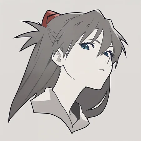 Modern flat logo, vector design, monochrome, geometric, portrait, 1girl, souryuu_asuka_langley, looking_at_viewer,  simple style, sharper, sharp focus, clean lines, outline, minimum details, minimal detailed, 
aesthetic, detailed, beautiful color,
amazing quality, best quality, high quality, 
<lora:souryuuv2:0.6>,  <lora:LogoRedmondV2-Logo-LogoRedmAF:1>,