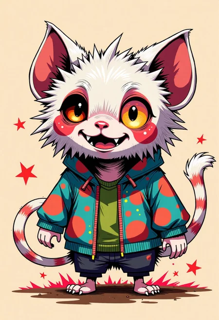 WackyGraphDaal
a cute adorable anthropomorphic eyeball monster dress like a cat, fluffy fur,
cute, big-eye, adorable, brightly colored, cheerful, anime influence, naughty face, laughing, happy, playful, cheerful, bright, vibrant, light-hearted,
characters, digital, fantasy, illustration, manga-anime, portraits, whimsy,
3d-rendering, concept-art, digital, dreaminess,
eeriness, fantasy, photorealism, other-worldliness, realism, science-fiction, surreal, colorful,