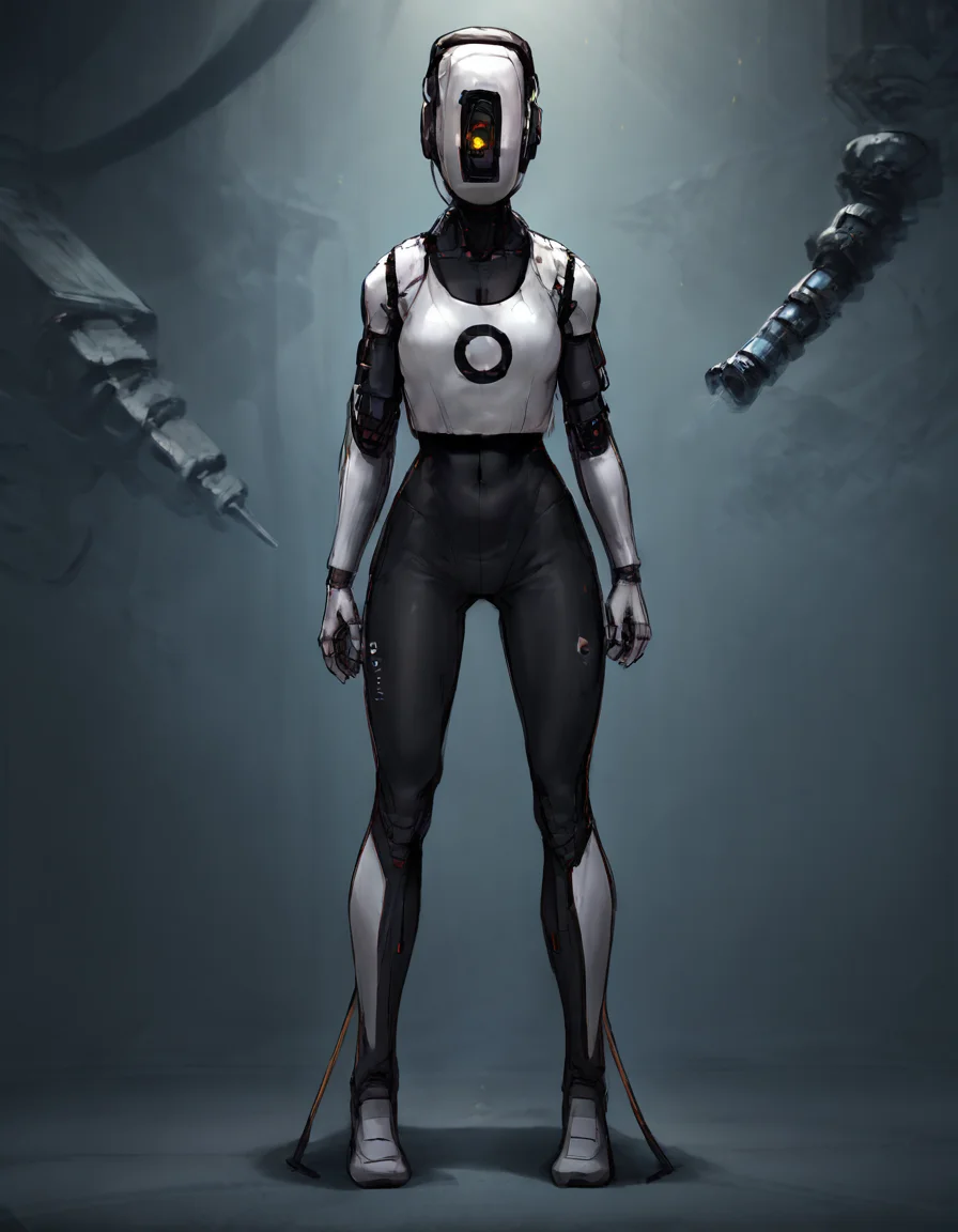 score_9, score_8_up, score_7_up, score_6_up, score_5_up, score_4_up, source_anime, , Glados, standing