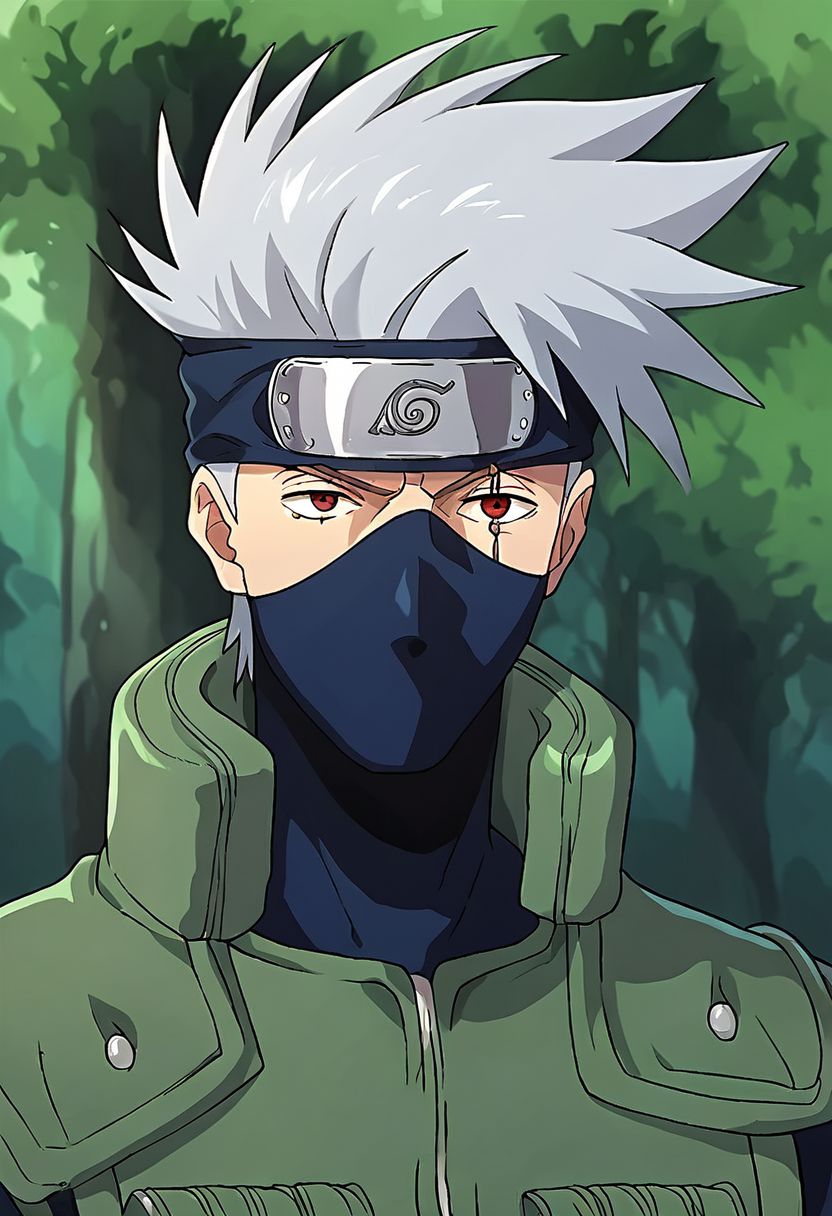 Score_9, score_8_up, score_7_up, source_anime, rating_safe, (Xkakashix,Xeyex :1.0),( portrait:1.0),masterpiece,award-winning, highly quality ,forest background