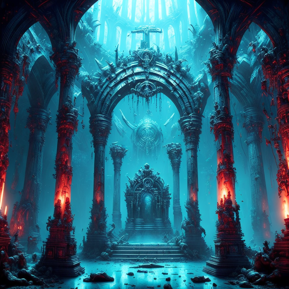 RAW photo, (masterpiece:1.3), subsurface scattering, heavy shadow, (high quality:1.4), (intricate, high detail:1.2), professional photography, HDR, High Dynamic Range, realistic, ultra realistic, photorealistic, high resolution, film photography, ambient lighting, atmospheric effects, <lora:detail_slider_v4:2>, OverallDetail, DarkFantasy, the interior of a dark and sinister gothic temple of an evil goddess, statues of monsters, a big dark altar with a sacrifice, <lora:TemplesAndChurches-10:1>, epiCPhoto