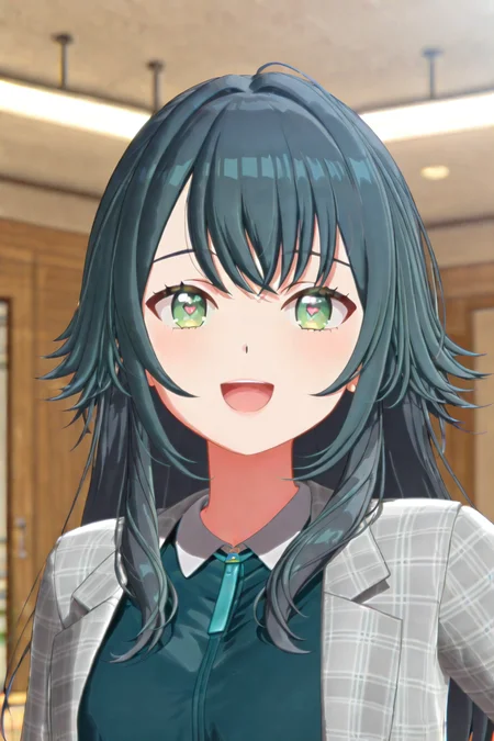 shiny skin, posing,
<lora:gaku3d.il:1.0>,
gaku3d,
temari,
heart eyes, smile, open mouth, looking at viewer, happy,