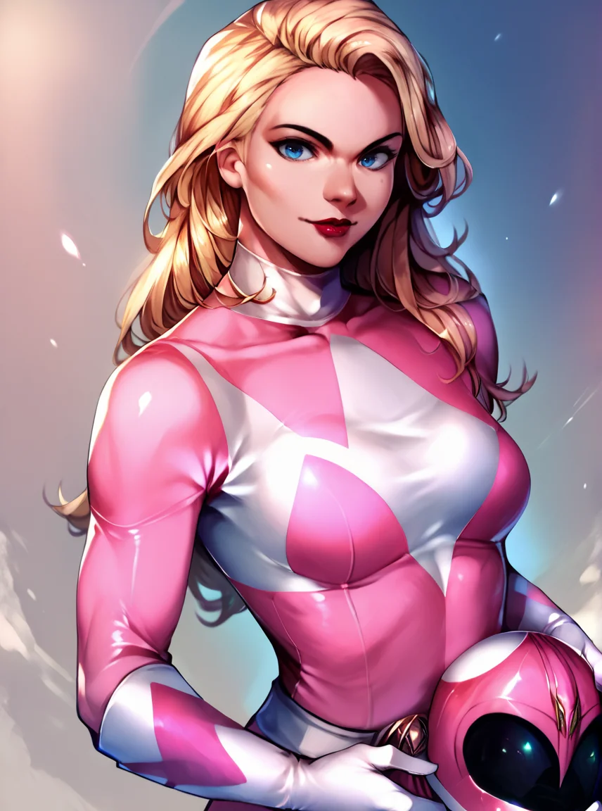 score_9, score_8_up, score_7_up, score_6_up, score_5_up, score_4_up, BREAK
kate, pink power ranger,pink ranger helmet,pink bodysuit,white gloves,helmet removed,1girl, long blonde hair, breasts, blue eyes, lipstick, solo,holding helmet, holding, looking at viewer, upper body, mighty morphin power rangers,
<lora:Pink_Ranger_MM:0.8>