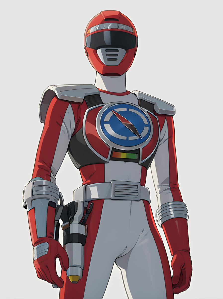 masterpiece, best quality, amazing quality, very aesthetic, absurdres, newest, anime screenshot,  anime coloring,  uncensored <lora:GoGo_Sentai_Boukenger_CharacterPack:1>tectored, robot, solo, tectred helmet, tectred armor, tectred bodysuit, tectred belt, tectred gloves,simple background,, simple background,  white background,   looking at viewer, standing,