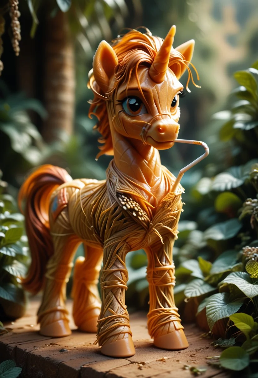 score_9, score_8_up, score_7_up, Realistic, BREAK,
World Morph (straw), pony unicorn