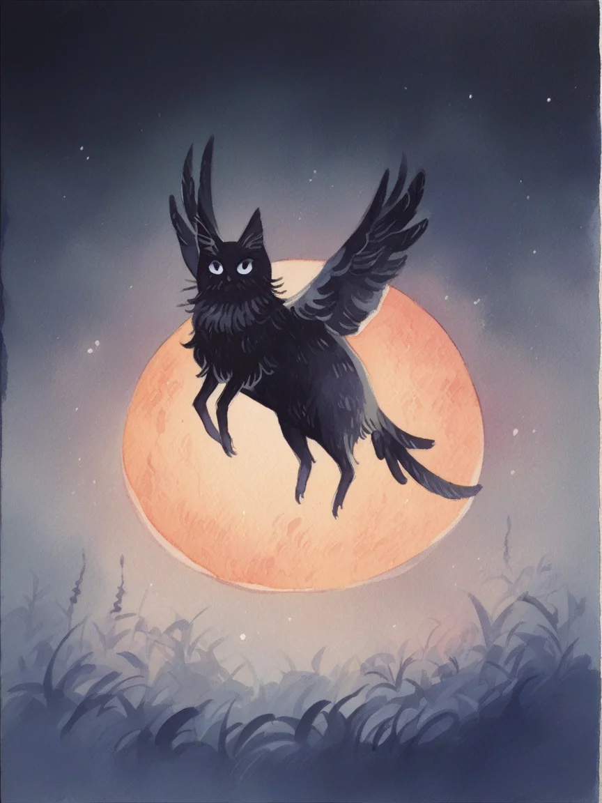 source_anime, score_9, score_8_up, score_7_up, score_6_up, score_5_up, black cat, <lora:h31k4l4XLP:1> h31k4l4, watercolor, no humans,