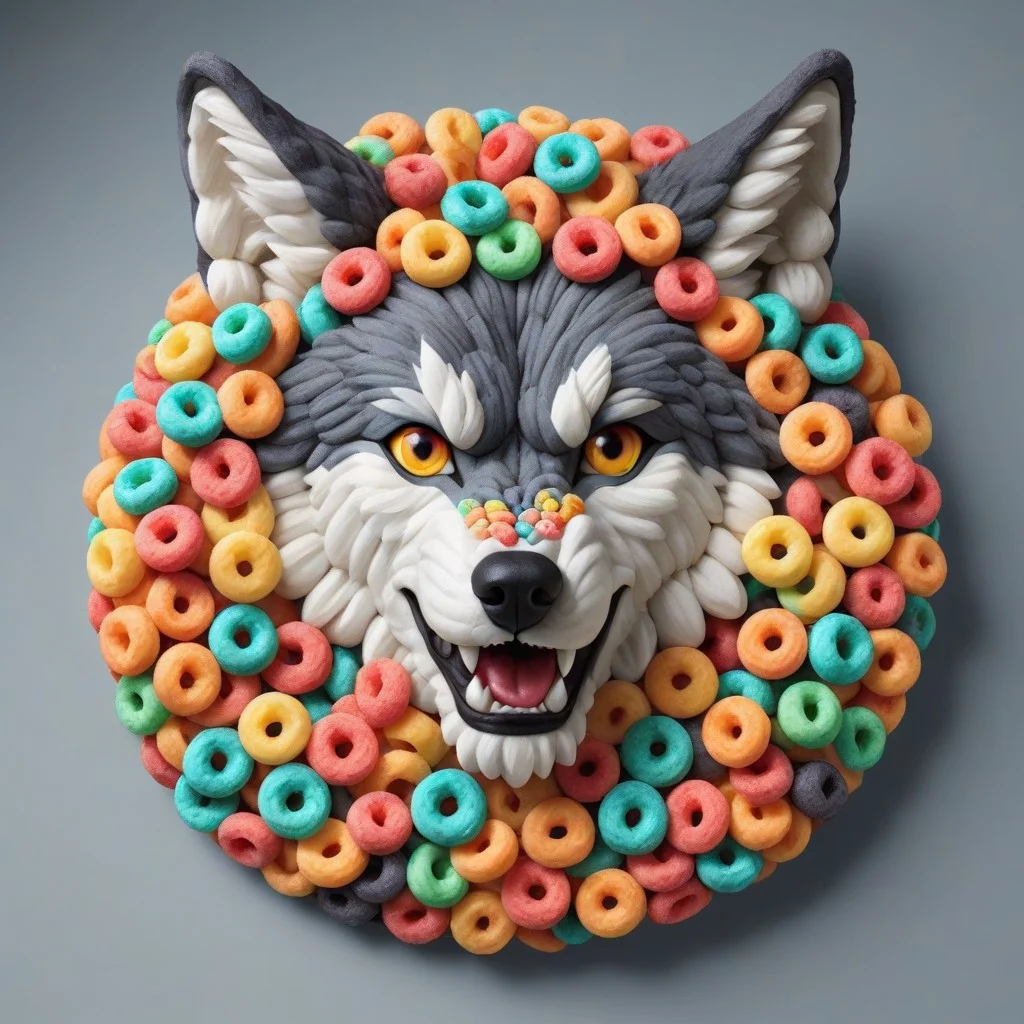 made of fruit loops, Fruit loops are for wolf
