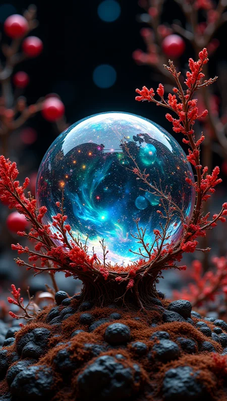 masterpiece, 4k, 8k, bokeh, a glass orb, there seem to be chaos energy and magic inside, it is a special object found in a secret dark astronomy room, dropped on a crafted metalic workshop, red fresh vegetation.
detailmaximizer, Midjourney_Whisper, opalescence <lora:[Flux1]_flux_vividizer:0.3> <lora:[Flux1]_scenery_lora_comfy_converted:0.2> <lora:[Flux1]_Opal_Fantasy_Flux:0.5> <lora:[Flux1]_aidmaPsychadelicChaosWorld-FLUX-v0.1:0.3> <lora:[Flux1]_aidmaImageUpgrader-FLUX-V0.1:0.1> <lora:[Flux1]_midjourney_whisper_flux_lora_v01:0.1>