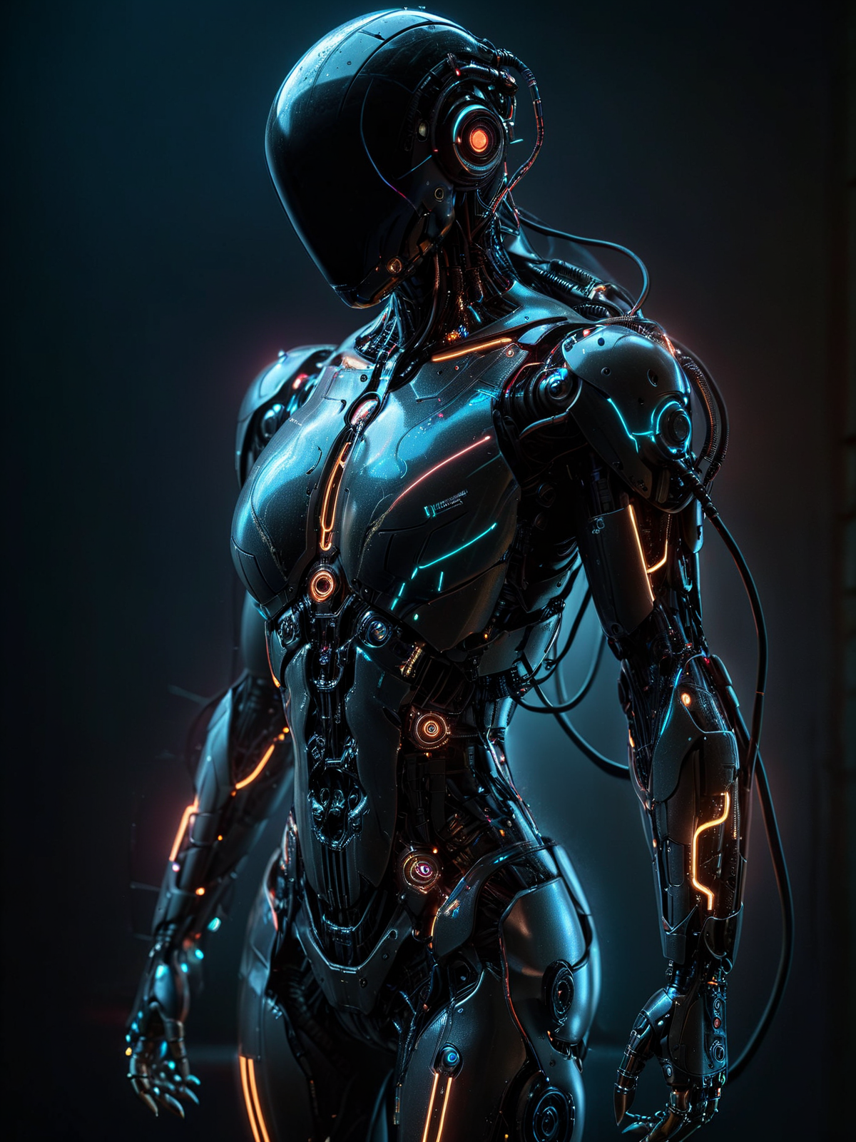 noface, cyborg, close-up, neonbody, lightstreaks <lora:Neon_Cyberpunk_SDXL:0.8> <lora:Faceless_Cyborgs:0.8>  (night:1.4),  steam, depth of field, masterpiece, best quality, ultra high res, (photorealistic, realistic:1.2), deep shadow, raw photo, film grain, Fujifilm XT3, 8k uhd, dslr, <lora:EnvyBetterHiresFixXL01:1>