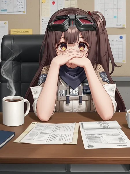 detailed background, posing, rating safe,
<lora:mayling.pony:1>,
mayling, 
office desk, stressed, shaded face,  stacked paper,
dead eyes, smoke from mouth, face on desk, empty coffee mug,