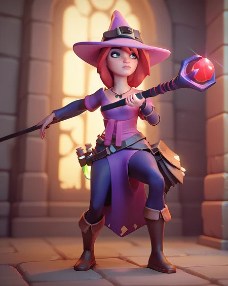 score_9, score_8_up, score_7_up, score_6_up, 1girl, nwizardess, freckles, witch, holding a staff, casting a spell <lora:Nahelbeuk Wizardess-000035:1>