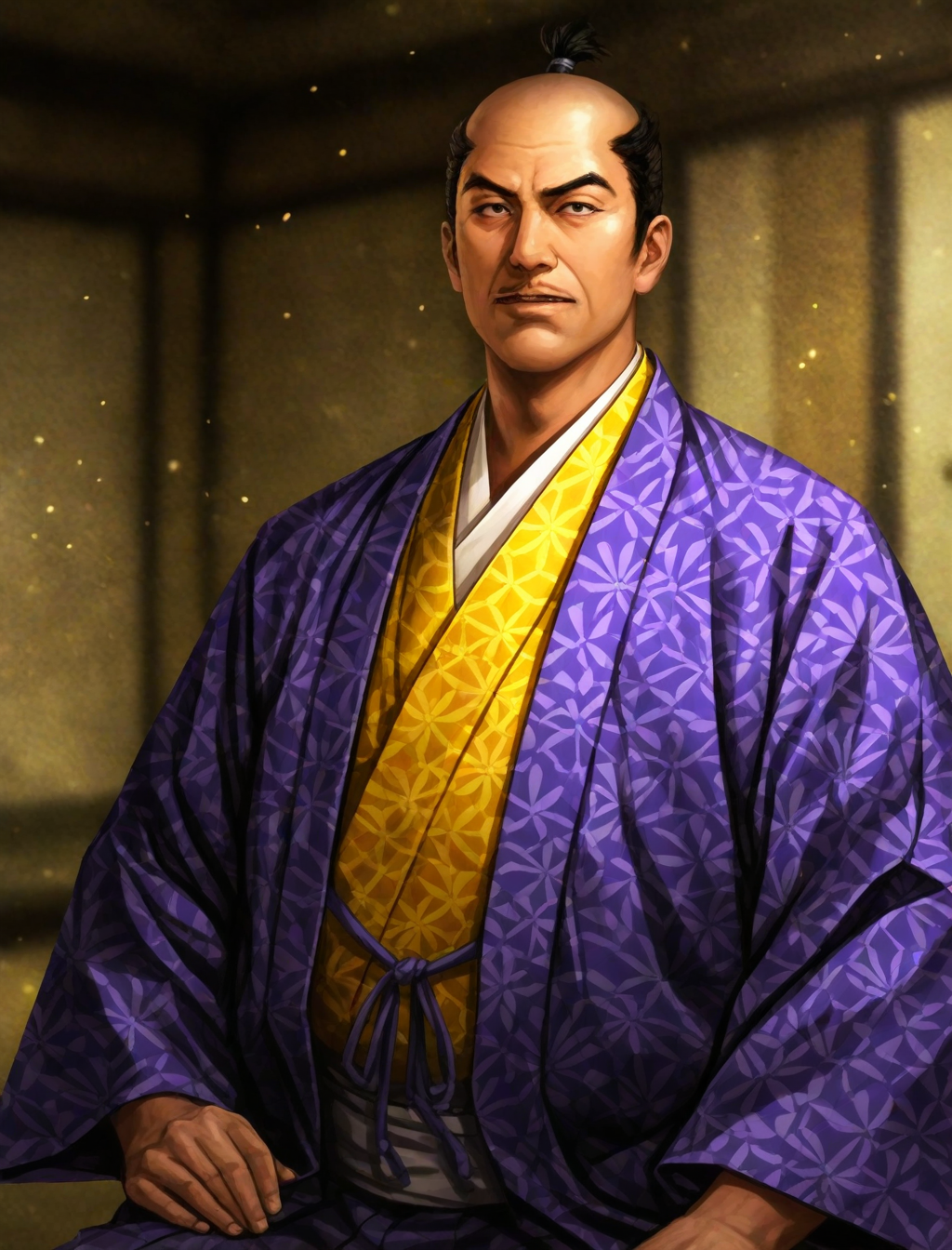 <lora:nobuyabo-style_XL_illustrious-noob_v1:1>nobuyabo style, 1boy, kimono, japanese clothes, topknot, facial hair,, best quality, masterpiece, high quality,newest, absurdres, highres,incredibly absurdres ,<lora:NoobV065sHyperDmd:1>