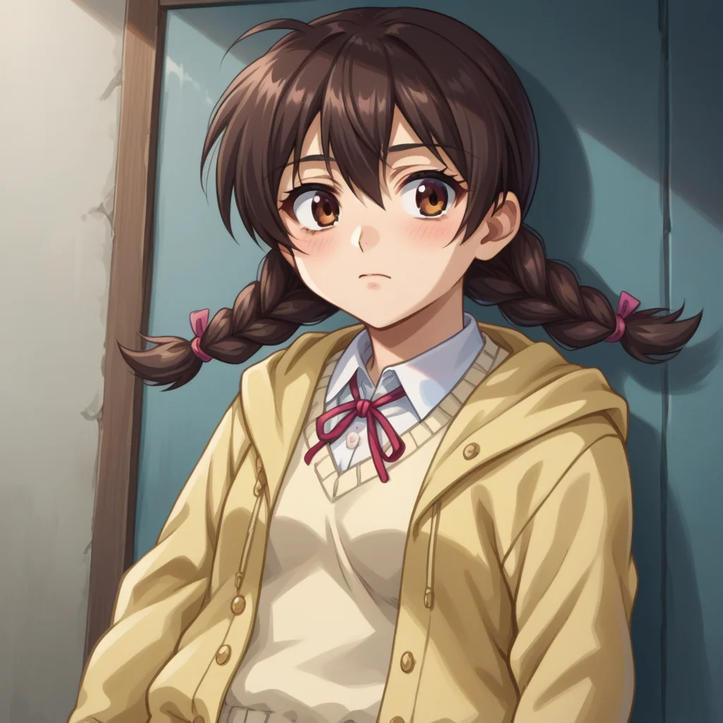 score_9, score_8_up, score_7_up, BREAK best quapoty, highres, absurdres, source_anime,GDNanao, twin braids, school uniform, sweater, jacket, hood, upper body, <lora:PDXL_GDNanao:1>