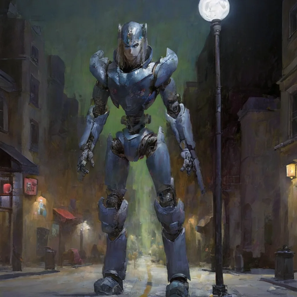 night,street,rj,1boy,semi robot, <lora:rj_xl:1>