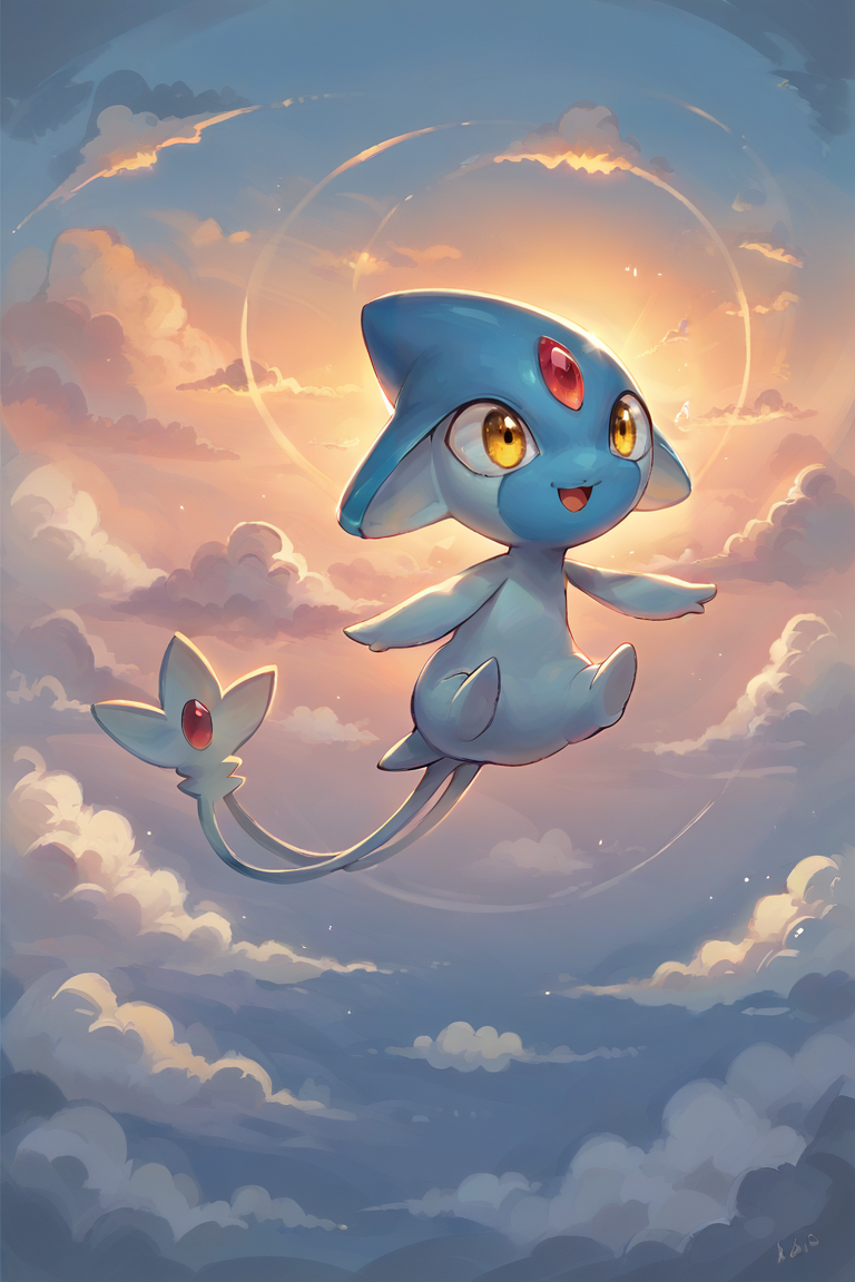 score_9, score_8_up, score_7_up, source_anime, photonoko, digital media (artwork), azelf, pokemon (creature), solo, tail, yellow eyes, happy, flying, sky, clouds, sunset, rim lighting, <lora:POKEMON_AZELF:0.8>, <lora:Photonoko:0.7>