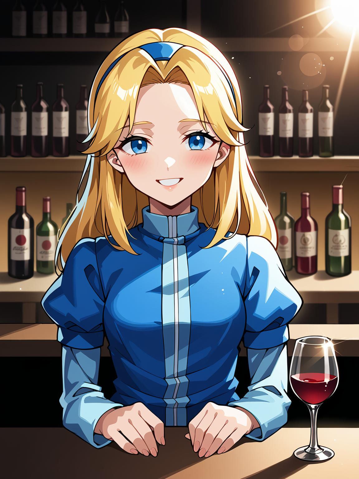 source_anime, score_8_up, unifiedmaria <lora:Unified Maria (PDXL):0.8>  GlamorShots_PDXL
dress, red wine, drunk, blushing, bar, pub