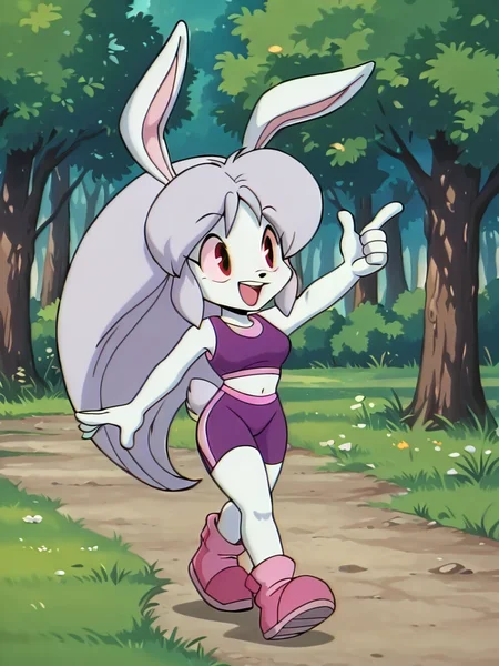 <lora:etoran.il:0.8>,
etoran,
kurimu
solo,
purple sports bra, purple bike shorts,
chibi, simple boots,
grass, forest,
<lora:lorijackrabbit:1.3> LoriJackrabbitPXL, high quality, best quality,