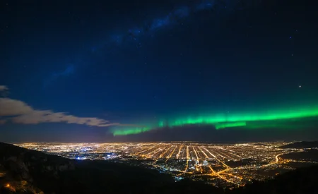 <lora:Aurora-1:1>,aurora-1,space,aurora,night,night sky,sky,star \(sky\),starry \(sky\),shooting star,galaxy,milky way,city lights,moon,fireworks,city,planet,light particles,cityscape,cloud,snowing,skyline,skyscarper,constellation,scenery,, photo of a prompt . ,extremely detailed