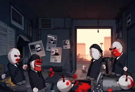 score_9_up, score_8_up, score_7_up, MADNESS COMBAT STYLE, MULTIPLE OTHERS ,CORPSES, INDOOR