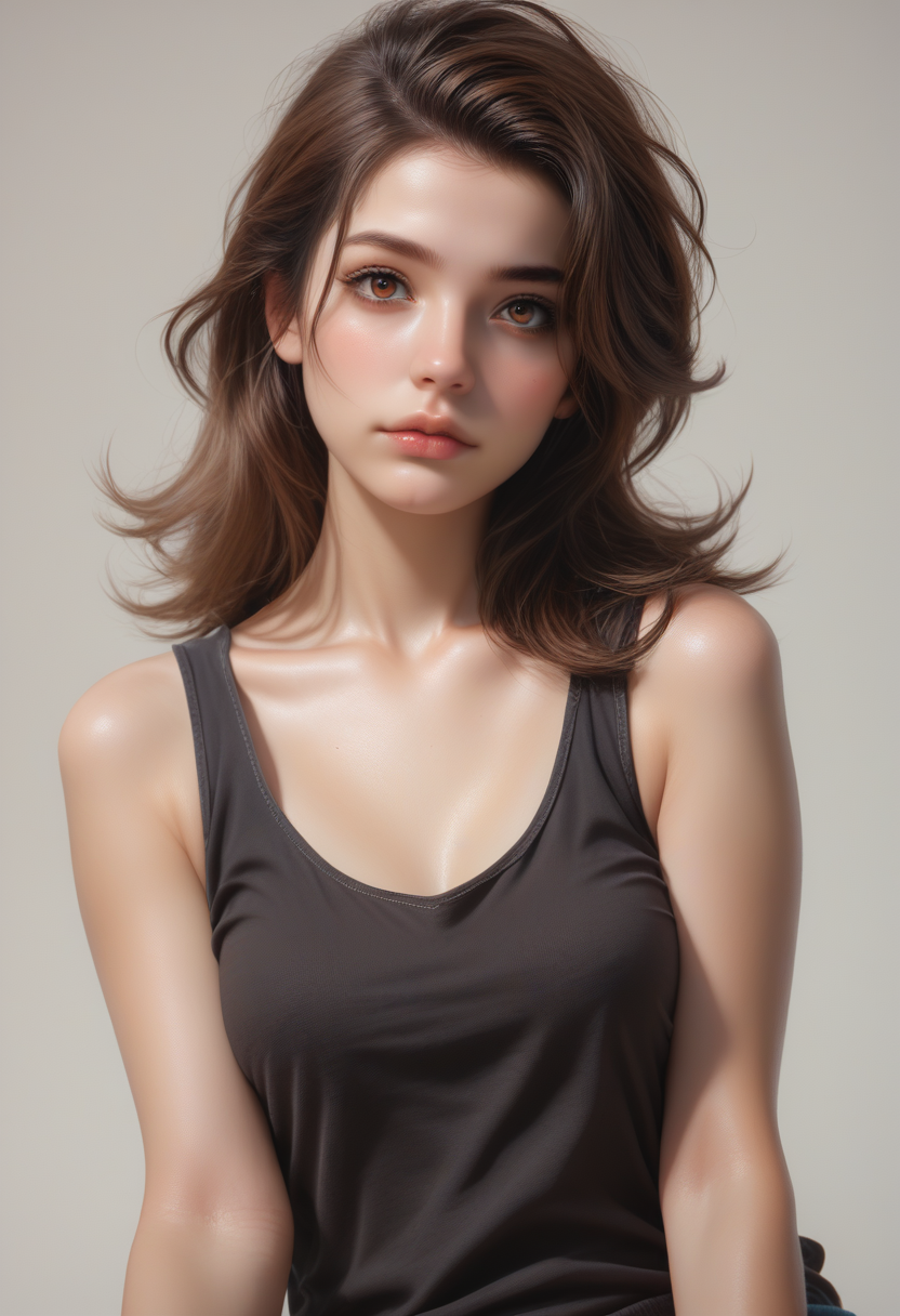 score_9, score_8_up, score_7_up, source_photo, realistic,
1girl, solo, tank top,
<lora:Dark_Zira_Pony_v0.1:0.5> d4rkz1r4, hazel eyes, brown hair,