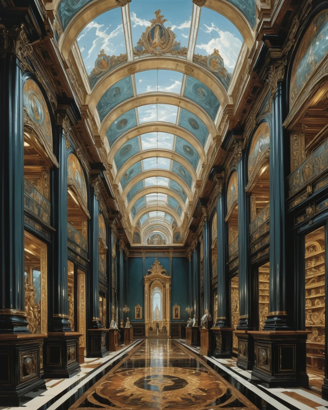 Renaissance style Baroque, Art painting by Richard Estes and Kay Sage , ,, tornado-sculpted glass spires, architectural wonders displaying seismic wave blueprints in van allen belt museums,
<lora:iLLMythG0thicL1nes:0.7> G0thicL1nes,
<lora:detailed_notrigger:0.7>
<lora:add-detail-xl:0.7>,
<lora:Chromatic_Taleweaver:1>, Baroque art style, dynamic composition, dramatic lighting, rich colors, intricate details, professional-grade execution, captures the grandeur and theatricality of the Baroque period, dramatic, exuberant, grandeur, baroque art, oil painting art style from Renaissance period, masterful composition, Renaissance mood, renaissance oil painting, brush strokes . realistic, perspective, light and shadow, religious or mythological themes, highly detailed