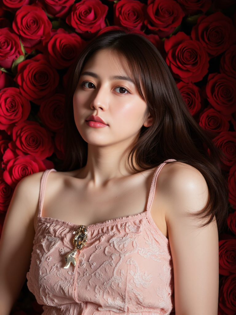 There are wonderful studio lights and various reflections,
18yo beautiful cute girl with blushing and female orgasm.skin naturally showing the texture of blood vessels and detailed pale skin,
--,
<lora:Masami_Nagasawa_f1:0.9>,she is Masami Nagasawa, A masterpiece full body photography âa breathtalking beautiful woman in a beautiful dress is lying in a sea of rosesâ,long hair,pale,skin,red lips,red roses,beautiful face,cute eyes,romance,love,award winning,,