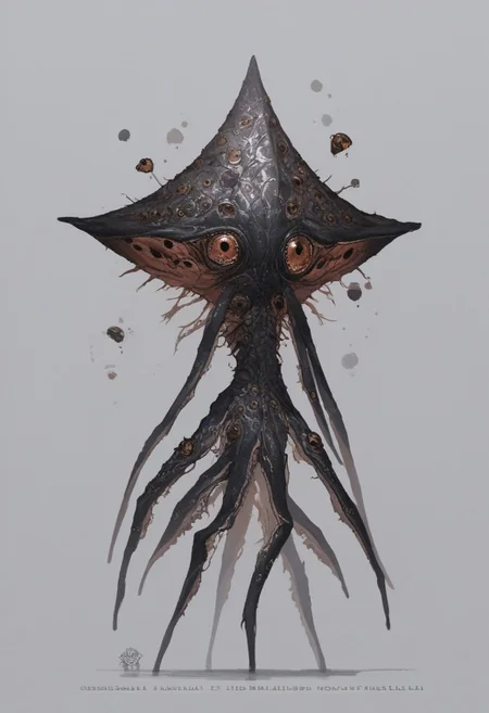 score_9, score_8_up, source_anime, anthropomorphic, unusual creature, creature, concept art, creature, triangle monster made of triangle shaped parts