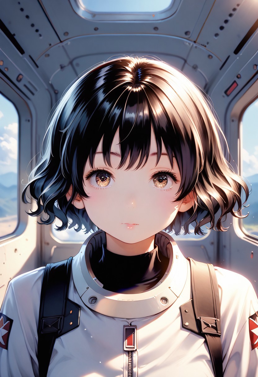 score_9, score_8_up, score_7_up, 1girl,TsubakiJP, (masterpiece), (best quality), (ultra detailed),(disheveled hair),(illustration), female astronaut j0rd7nj0n3s  in space, beautiful face, realistic photo, (portrait), [smoke], [haze], natural lighting, shallow depth of field, photographed on a Canon EOS-1D X Mark III, 50mm lens, F/2.8, (intricately detailed, hyperdetailed), ((RAW color)), sharp focus, HDR, 4k resolution, Cinematic film